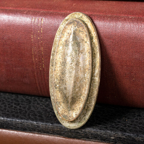 #41208 Antique Nickel Plated Brass Keyhole Escutcheon image 2