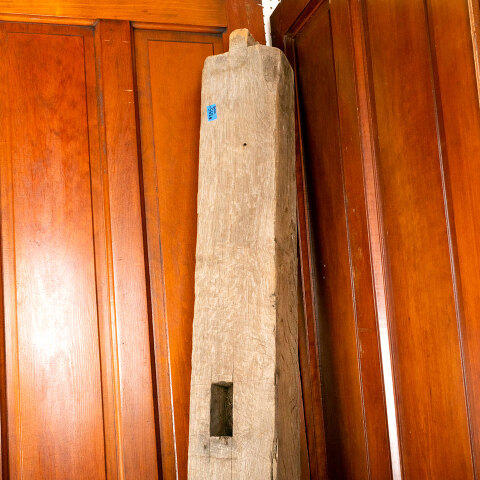 #41278 Reclaimed Hand Hewn Wood Oak Barn Beam image 2