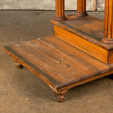 #41331 Unusual Antique Wood Step Chair image 8