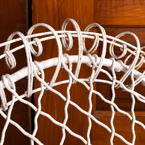 #41440 Antique Metal Wire Garden Settee Bench image 3