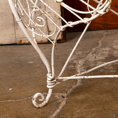 #41440 Antique Metal Wire Garden Settee Bench image 4