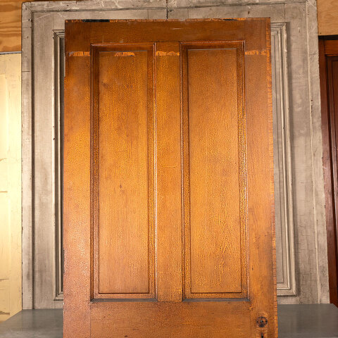 #41475 39x91 Antique 4 Panel Interior Wood Door image 2