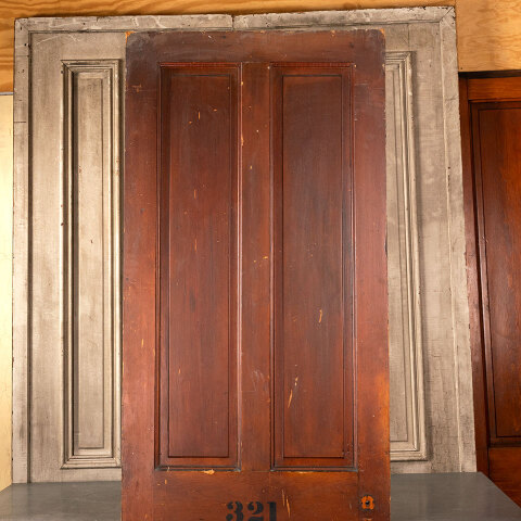 #41476 32x93 Antique 4 Panel Interior Wood Door image 2