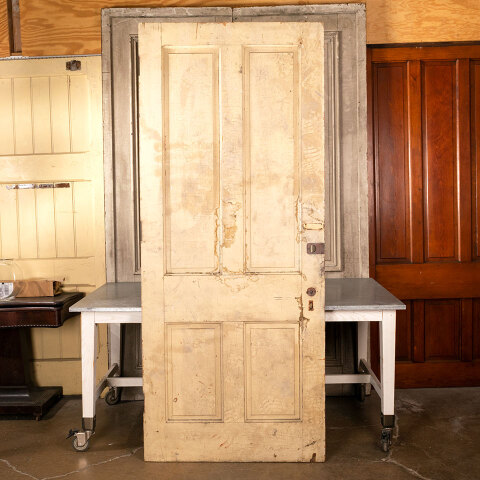 #41477 39x93 Antique 4 Panel Interior Wood Door image 5