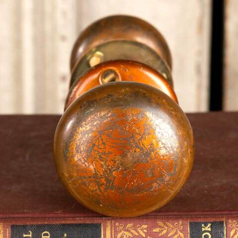 #41522 Antique Brass Doorknob Door Hardware Set image 6