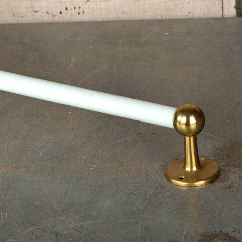 #41593 26" Antique Milk Glass Bathroom Towel Bar image 2