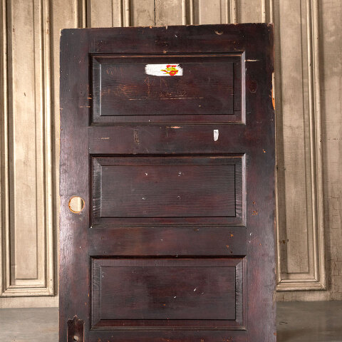 #41617 30x77 Antique 5 Panel Pine Interior Door image 5