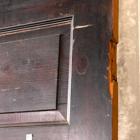 #41617 30x77 Antique 5 Panel Pine Interior Door image 7