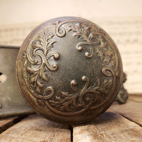 #41632 Antique Corbin Loraine Interior Doorknob Set image 4