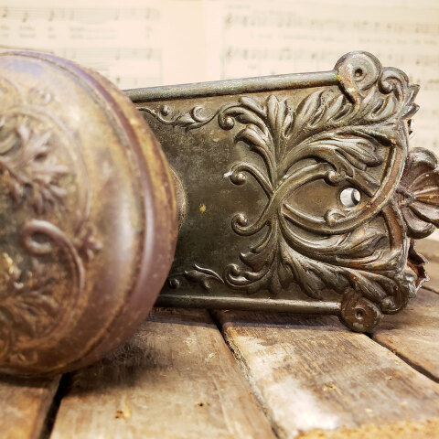 #41632 Antique Corbin Loraine Interior Doorknob Set image 5