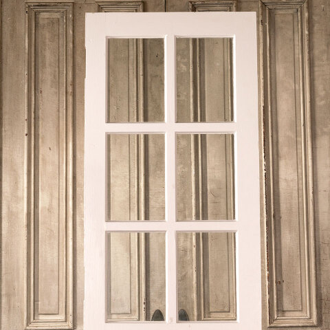 #41762 27x90 Antique Wood French Entry Door image 2