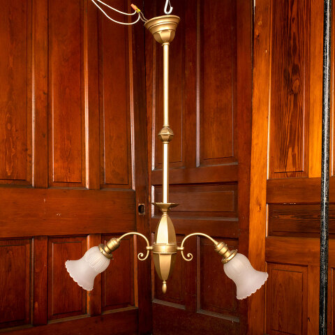 #41968 Salvaged Antique 2 Light Chandelier image 2