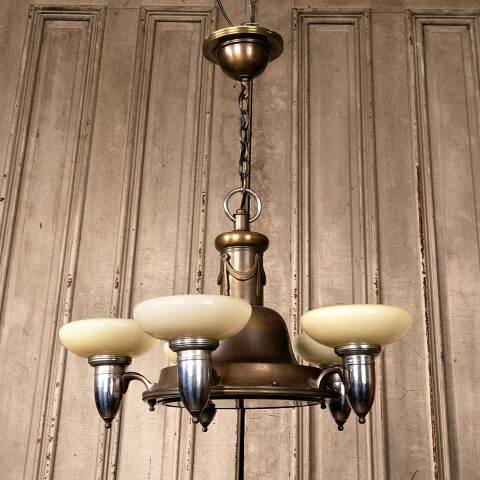 #41997 Salvaged Vintage 5 Light Chandelier image 8