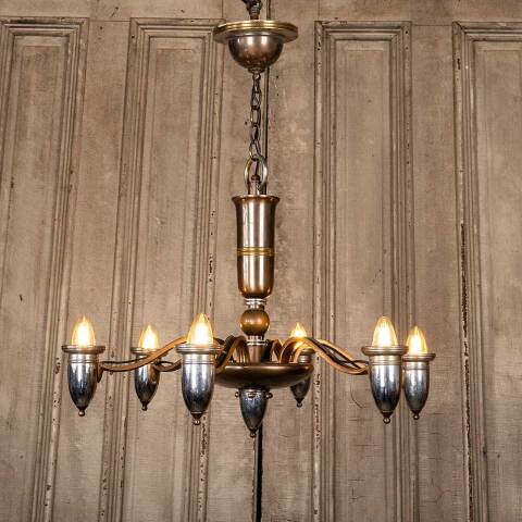 #41998 Salvaged Vintage 6 Light Chandelier image 2