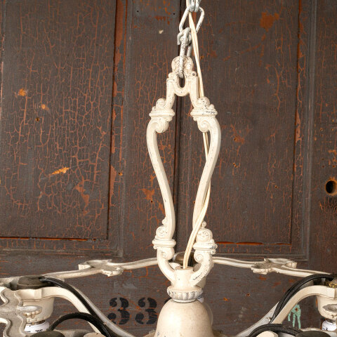 #42068 Vintage Cast Aluminum 5 Light Chandelier image 4