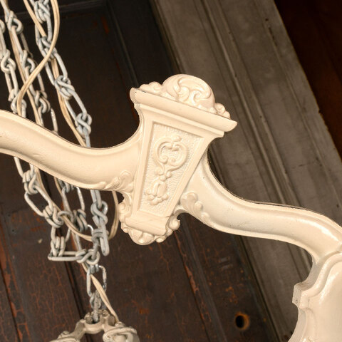 #42068 Vintage Cast Aluminum 5 Light Chandelier image 7