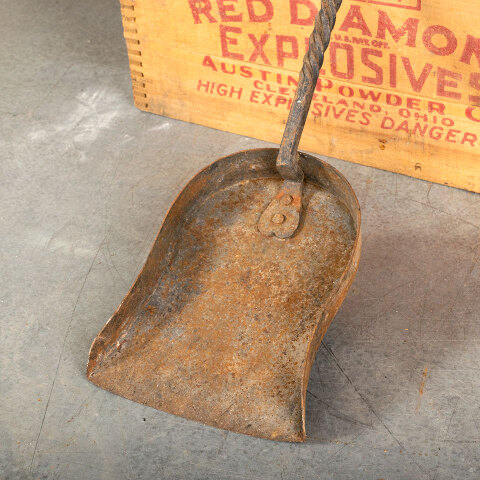 #42097 Antique Wrought Iron Fireplace Ash Shovel image 2