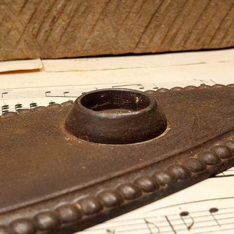 #42162 Antique Beaded Oval Doorknob Backplate image 5