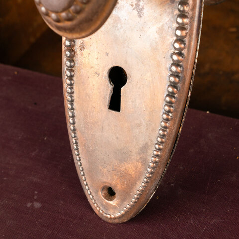 #42221 Salvaged Antique Oval Door Hardware Set image 3