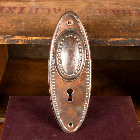 #42221 Salvaged Antique Oval Door Hardware Set image 4