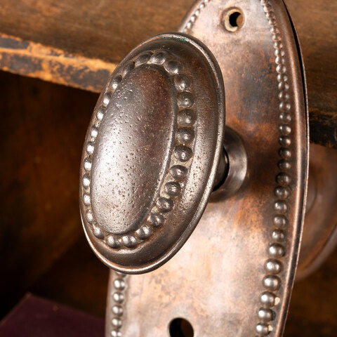 #42221 Salvaged Antique Oval Door Hardware Set image 5