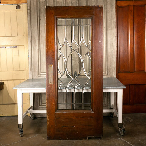 #42457 36x84 Antique Leaded Glass Swing Door image 5