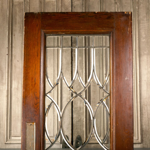 #42457 36x84 Antique Leaded Glass Swing Door image 6