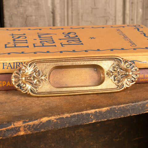 #42477 Antique Ornate Cast Bronze Window Sash Lift image 3