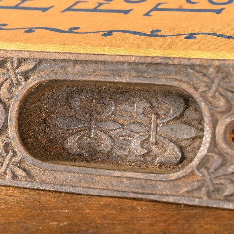 #42478 Antique Ornate Cast Iron Window Sash Lift image 2