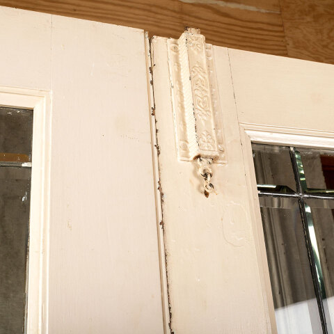 #42505 52x80 Salvaged Antique Ornate Leaded Glass Doors image 6