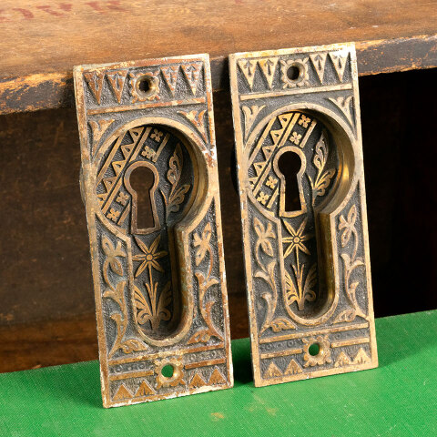 #42533 Antique Victorian Eastlake Pocket Door Pulls image 3