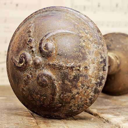 #42600 Antique Russell & Erwin Clermont Doorknobs image 6