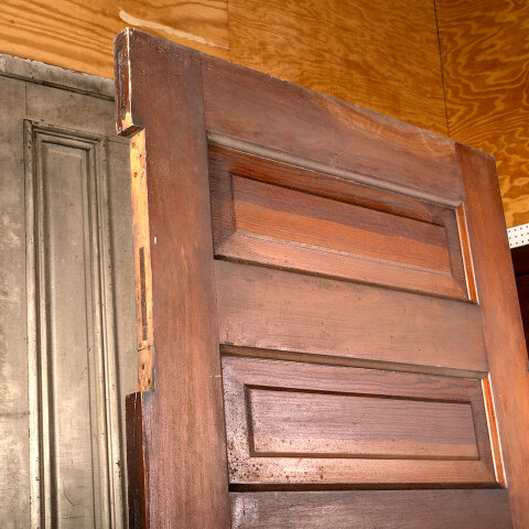 #42643 30x84 Salvaged 6 Panel Pine Swing Door image 4