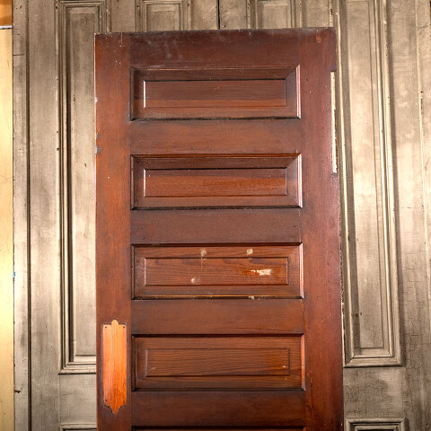 #42643 30x84 Salvaged 6 Panel Pine Swing Door image 6