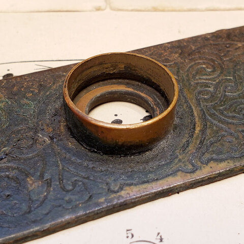 #42688 Antique Russell & Erwin Doorknob Backplate image 3