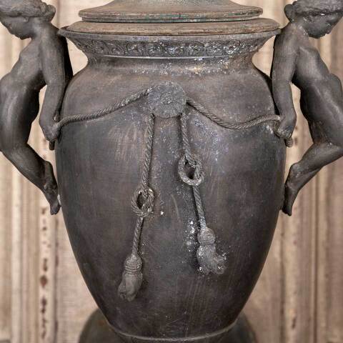 #42743 Antique Metal & Wood Figural Lamp Base image 5