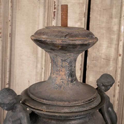 #42743 Antique Metal & Wood Figural Lamp Base image 2
