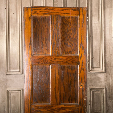 #42779 28x70 Salvaged 6 Panel Oak Interior Door image 2