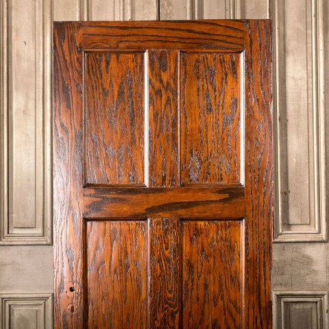 #42779 28x70 Salvaged 6 Panel Oak Interior Door image 7