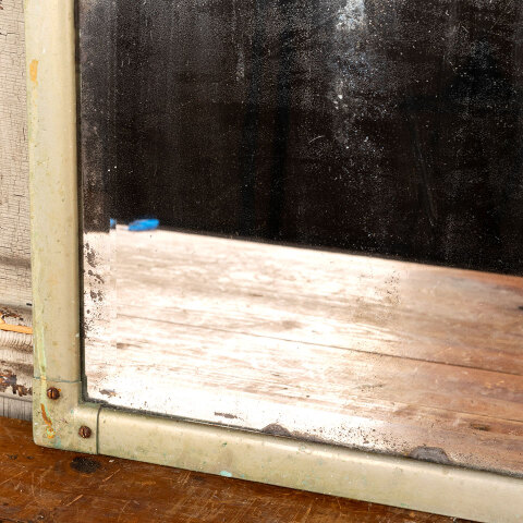 #42899 Vintage Beveled Glass Mirror in Metal Frame image 5