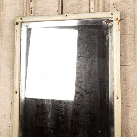 #42899 Vintage Beveled Glass Mirror in Metal Frame image 2