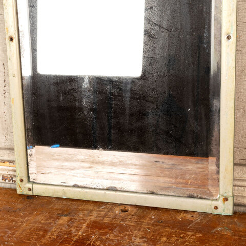 #42899 Vintage Beveled Glass Mirror in Metal Frame image 3