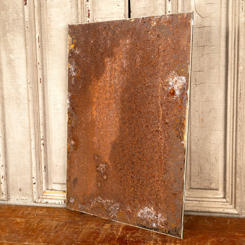 #42901 Vintage Beveled Glass Mirror in Metal Frame image 6