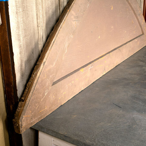 #42909 Salvaged Pointed Arch Wood Pediment Panel image 3