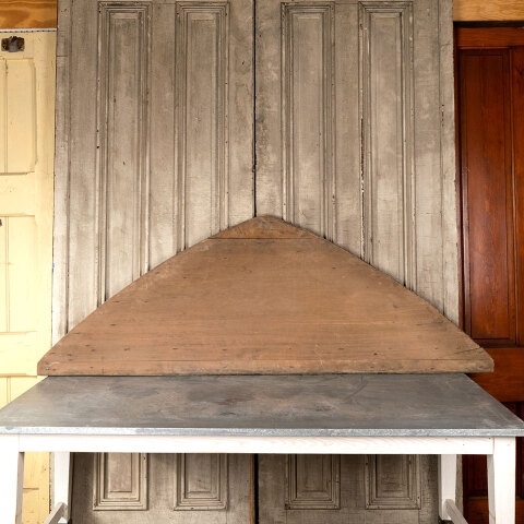 #42909 Salvaged Pointed Arch Wood Pediment Panel image 7