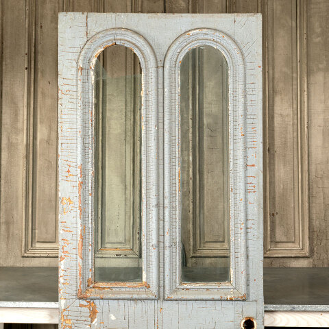 #42915 32x79 Salvaged Antique 2 Lite Entry Door image 2