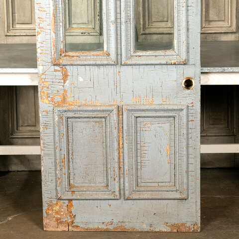 #42915 32x79 Salvaged Antique 2 Lite Entry Door image 3