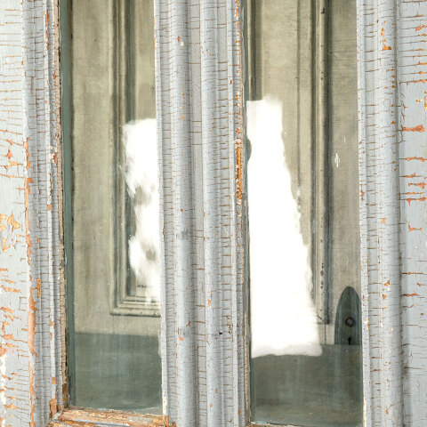 #42915 32x79 Salvaged Antique 2 Lite Entry Door image 5