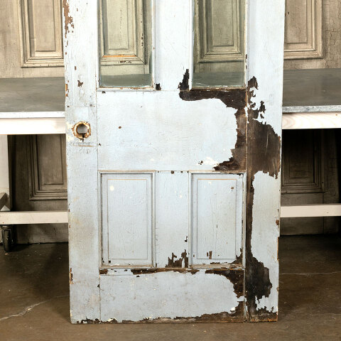 #42915 32x79 Salvaged Antique 2 Lite Entry Door image 7