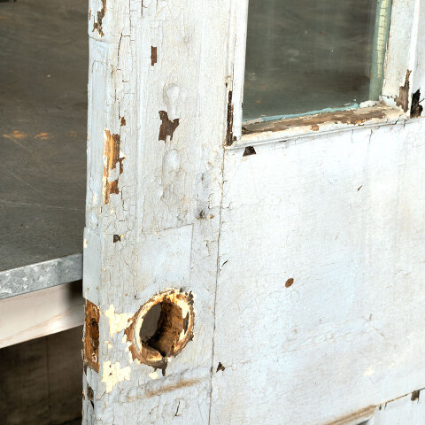 #42915 32x79 Salvaged Antique 2 Lite Entry Door image 8